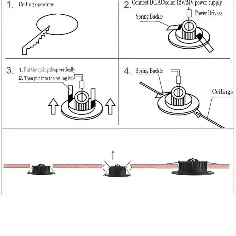 RV Boat Recessed Ceiling Light,4 Pack - Picture 6 of 6